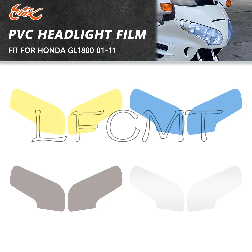 

Fit for Honda GL1800 GOLD WING 1800 2001-2011 Motorcycle Headlight Film Tint Clear Smoke Blue Yellow PVC Headlamp Film Sticker