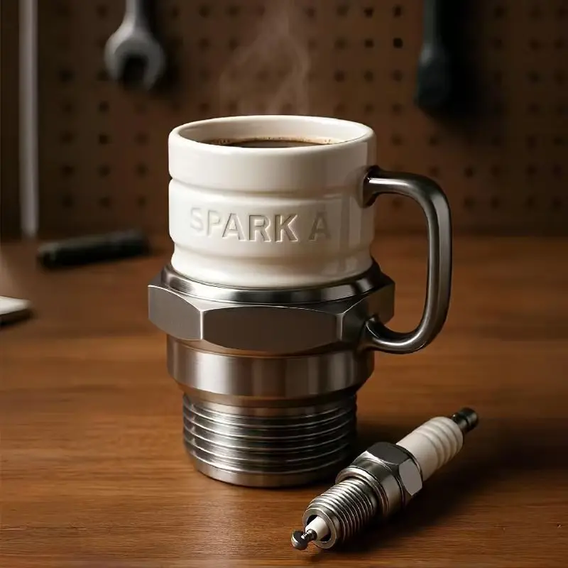Car fan collector's original spark plug mug coffee cup decorative gift
