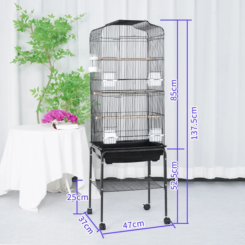 

Wholesale Luxury Medium Large Nest Birds Iron Metal Outdoor Indoor Bird Kennels Villa Pet Parrot Breeding Cages