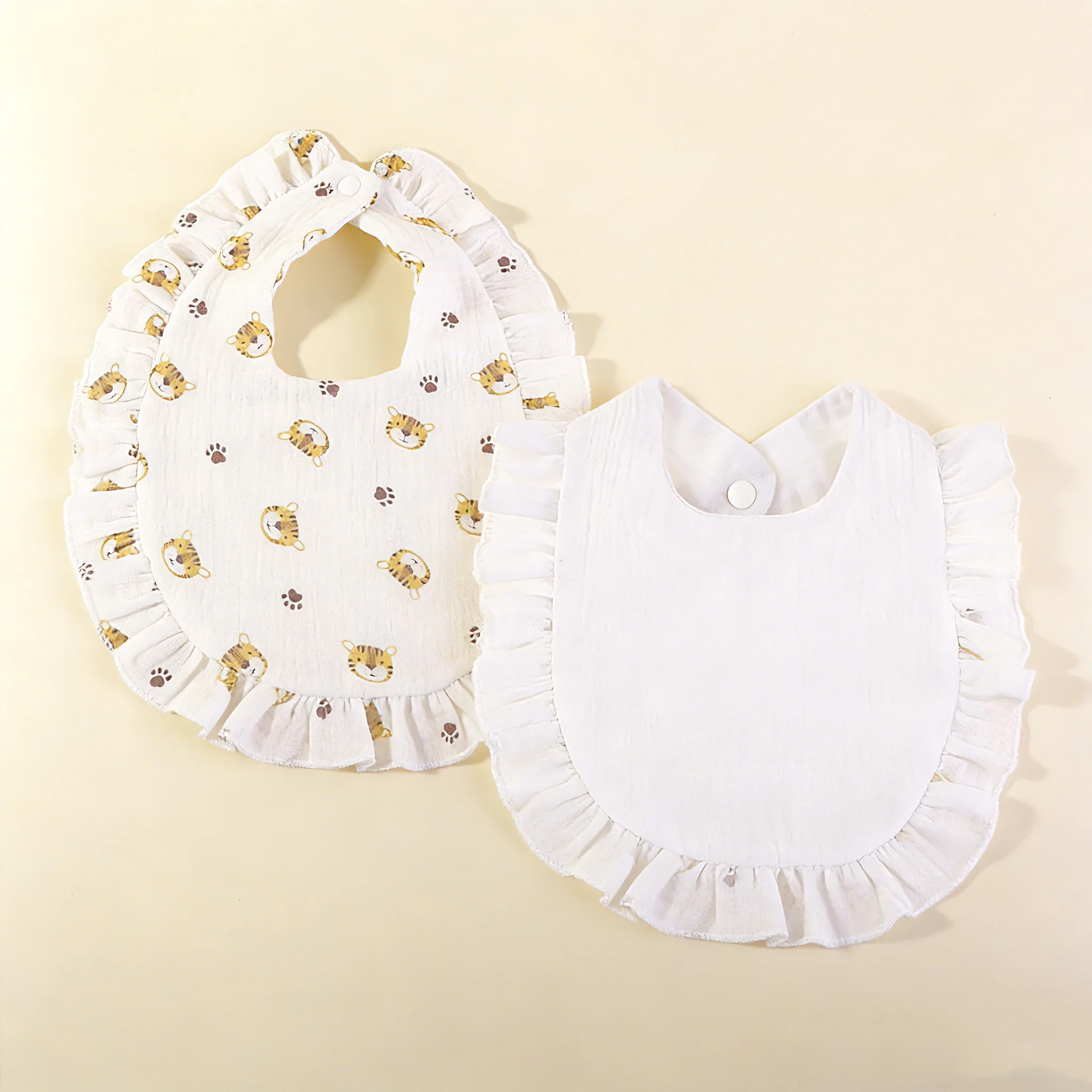2Pcs Multi-use Baby Bibs Waterproof Soft Saliva Bibs for Newborn Feeding Burping