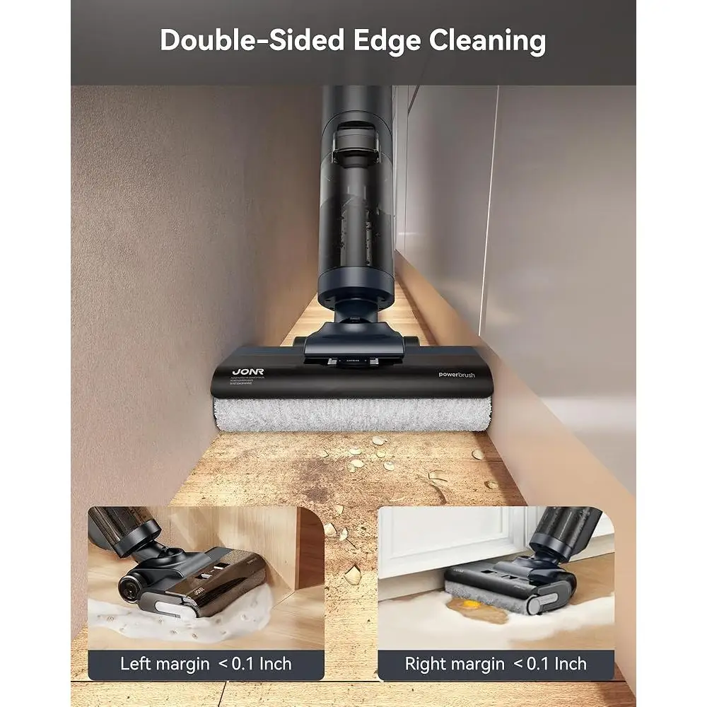 Беспроводной пылесос для влажной и сухой уборки, швабра, самоочищающаяся, сушка горячим воздухом, очистка от краев к краям, светодиодный дисплей, базовая станция 3-в-1