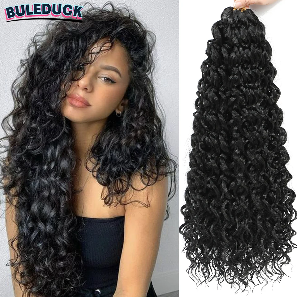 

1-6 Packs GoGo Curl Crochet Hair 18 Inch Deep Twist Beach Curls Synthetic Crochet hair Bohemian Crochet Braids Braiding Hair