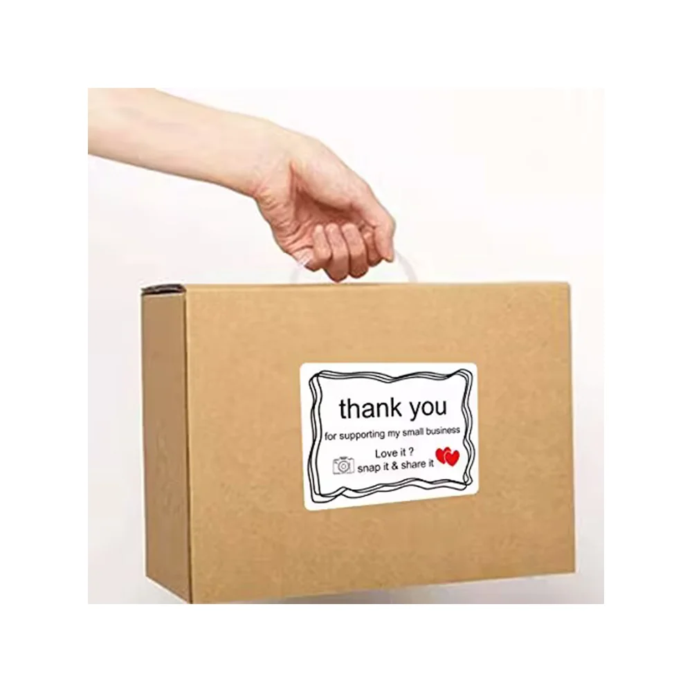 500Pcs Thank You for Supporting Our Small Business Sticker Labels 2x1.5 inch Snap Share Review with Retro Camera Design Stickers