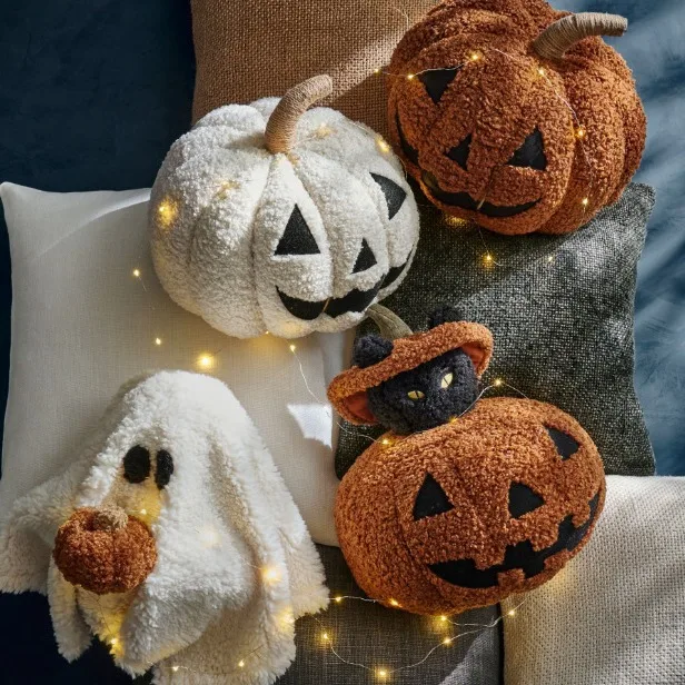 2024 New Halloween Pumpkin Pillow The Dog Ghost Plush Toy for Kids Soft Stuffed Animal Doll Gift for Christmas Birthday 2025