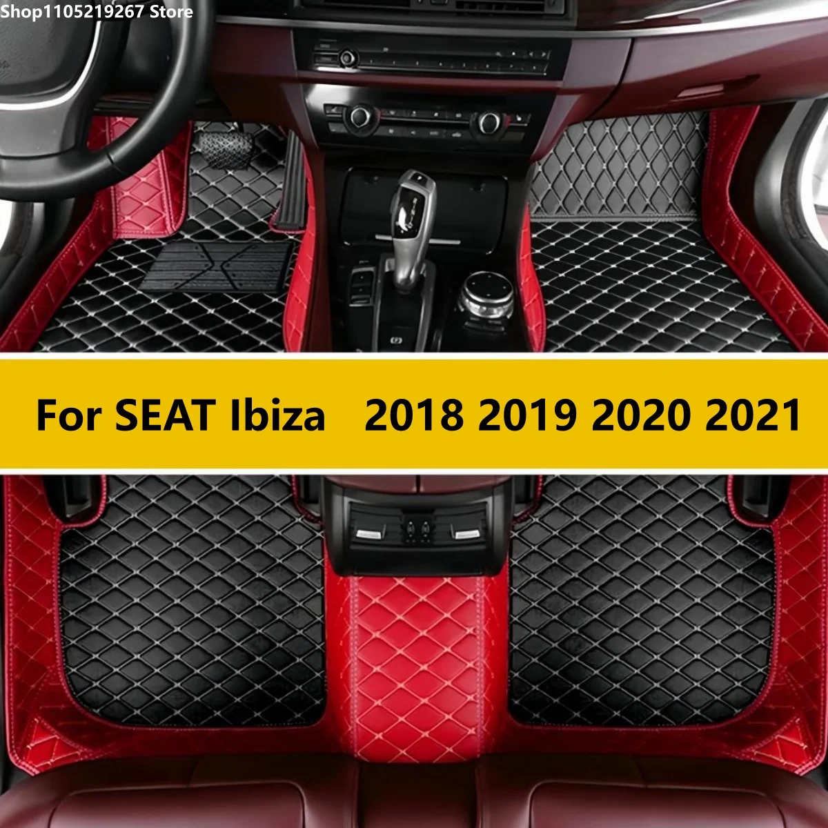 

Автомобильные коврики для SEAT Ibiza 2018 2019 2020 2021, автомобильный напольный коврик Alfombrillas, автомобильные аксессуары