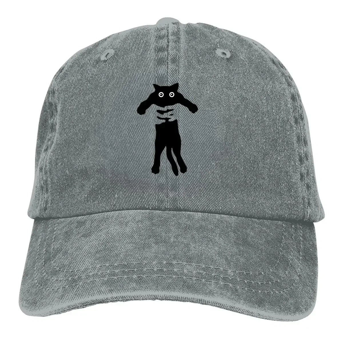 Black Cat Multicolor Hat Peaked Women's Cap Hang Loose Black Cat Pocket Personalized Visor Protection Hats