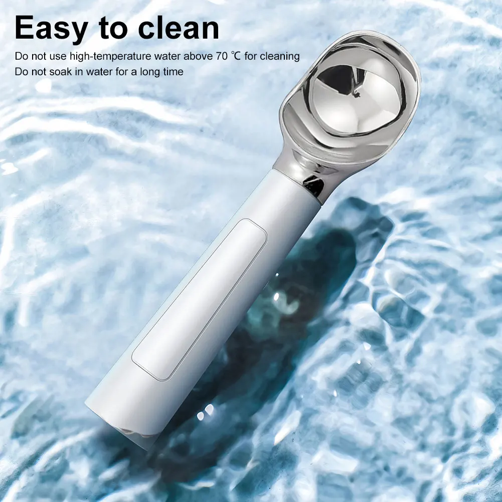 Ложка для мороженого с подогревом, перезаряжаемая электрическая ложка для мороженого для твердого мороженого, легкая для пожилых людей и детей