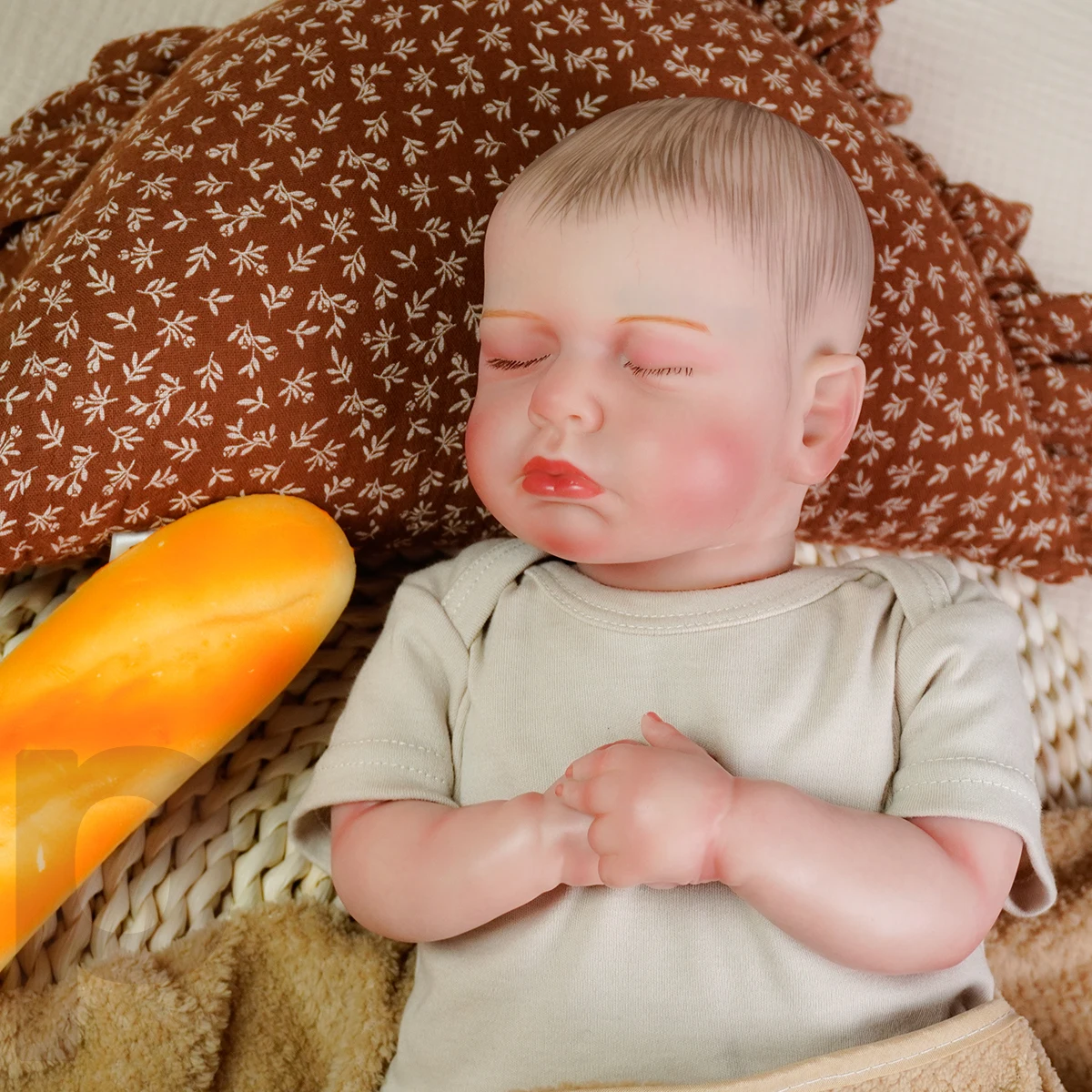 JOYORA 50CM Newborn Art Doll Fashionable And Cute Rebirth Doll Soft Cloth Body Realistic 3D Skin Completed Painting Birthday Gif