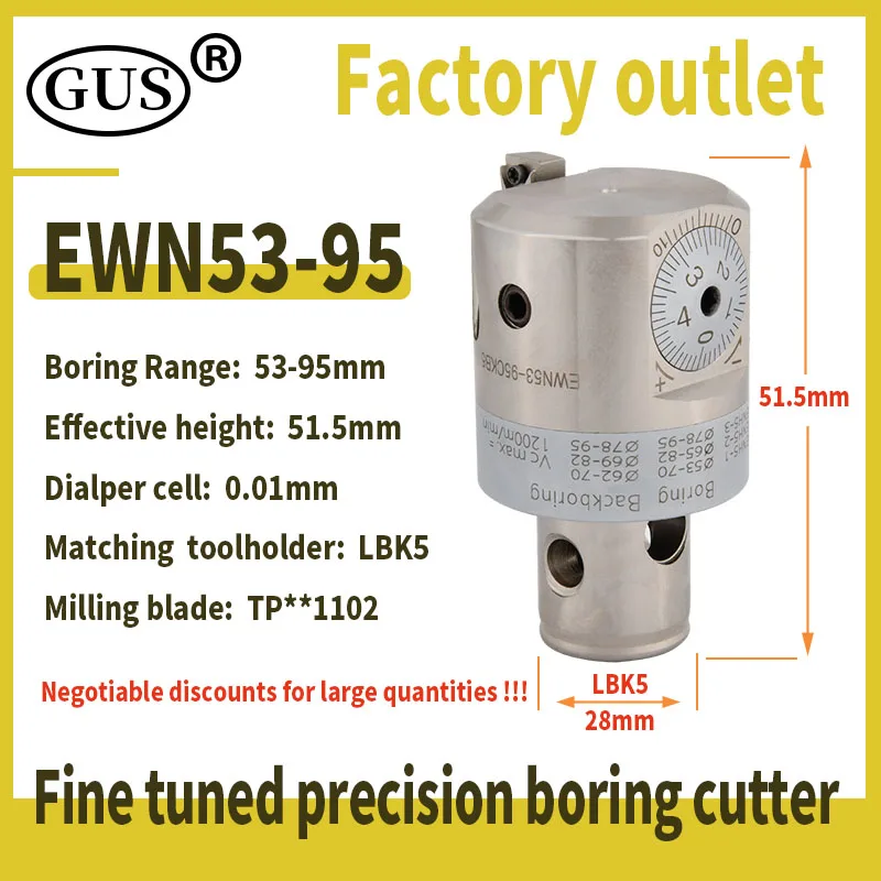 CBH Adjustable EWN Fine Boring Head EWN20 EWN25 EWN32 Drill Tool Holder Bore LBK1 2 3 4 5 6 CKB CNC Metal Engraver Machine Tools