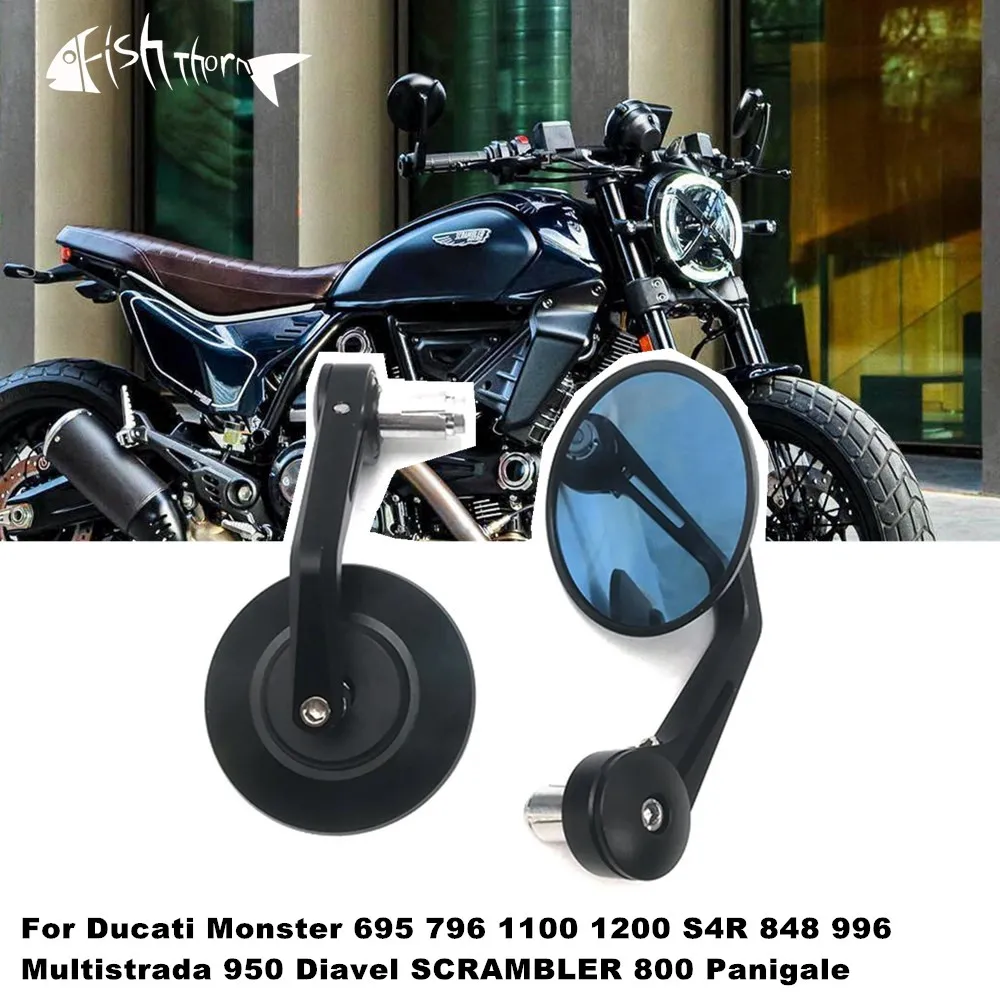 

Motorcycle Rear Side Mirrors For Ducati Monster 695 796 1100 1200 S4R 848 996 Multistrada 950 Diavel SCRAMBLER 800
