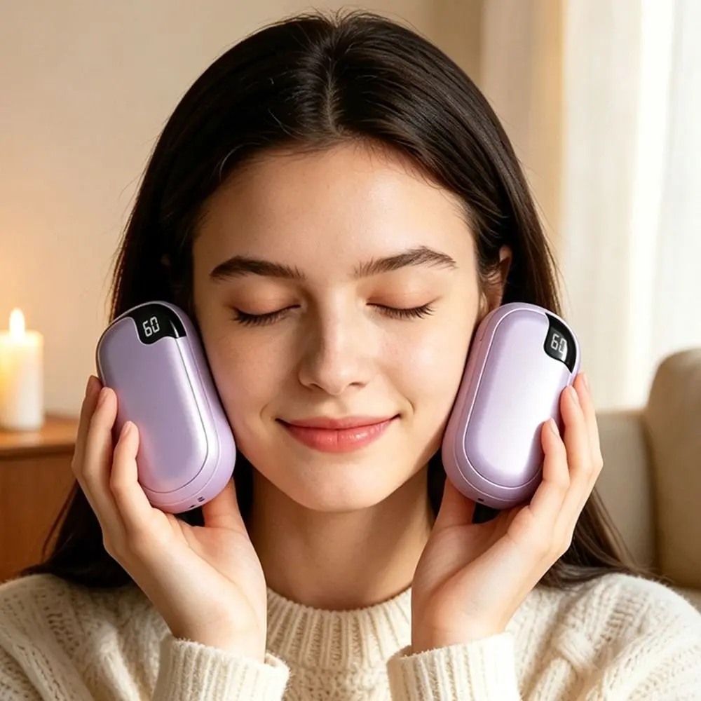 2 in 1 Magnetic Split Hand Warmer Fast Heating Digital Display Electric Handwarmer 3 Temperature Settings Detachable