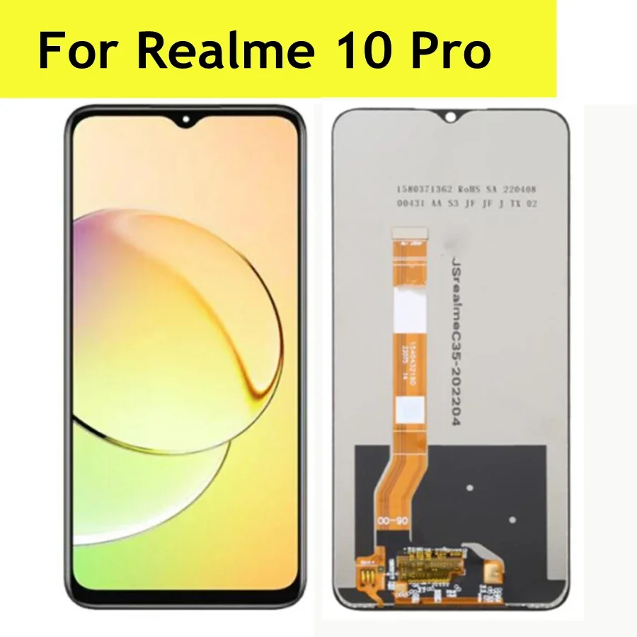 6.72'' For Oppo Realme 10 Pro LCD RMX3663 Display Screen Touch Panel Digitizer For Realme 10Pro LCD RMX3660 lcd