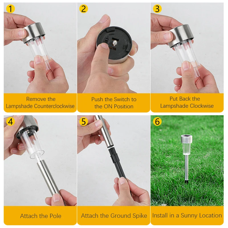 Wholesale Solar Outdoor Pathway Lights LED All Weather Lawn Lamp Camping Atmosphere Light for Summer Garden Walkway Patio Glow