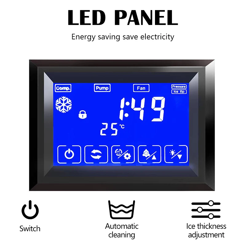 Ice Making Machine 120kg Automatic Ice Cube Block Maker Commercial Ice Maker Machine For Business Price Beverage