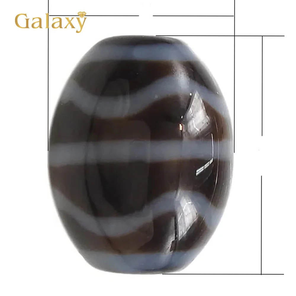 

1Pcs Natural Tibetan Dzi Beads Lucky Symbol Oval Water Wave Two Tone Hole 2mm Fit DIY Bracelet Necklace Charms Jewelry Findings