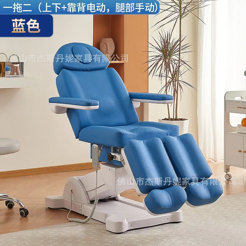 Female Electric Examination Bed Beauty Bed Split Legs Sit And Lie Down Dental Oral Examination Embroidery Tattoo Multipurpose Be