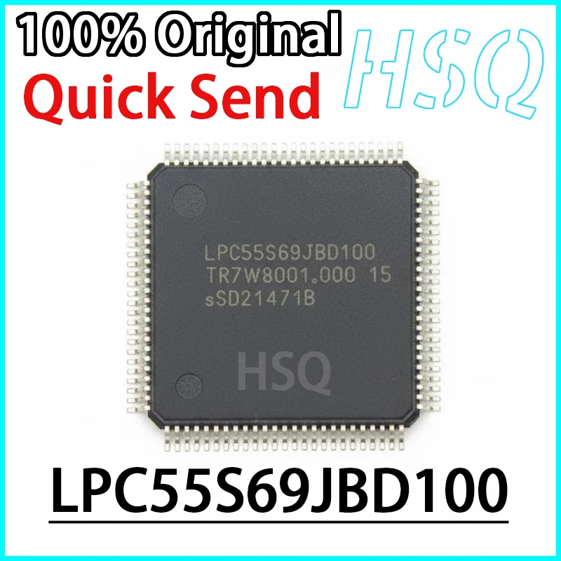 1PCS New LPC55S69JBD100 LPC55S69 Packaged HLQFP100 Microcontroller Chip