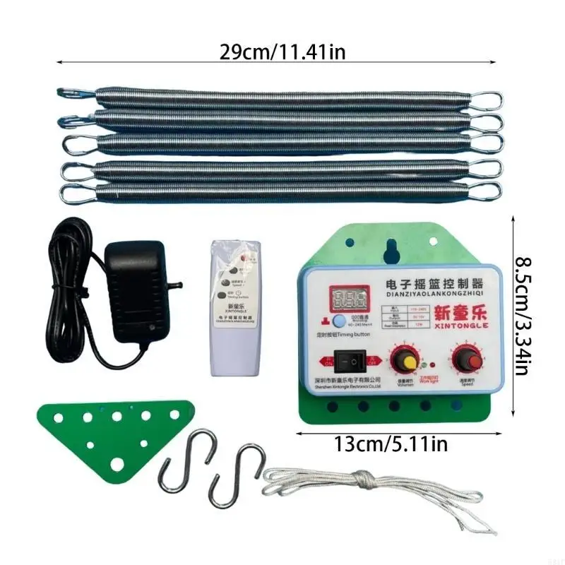 581F 1 ensemble contrôleur berceaux électriques pour bébé avec télécommande corde à ressort,