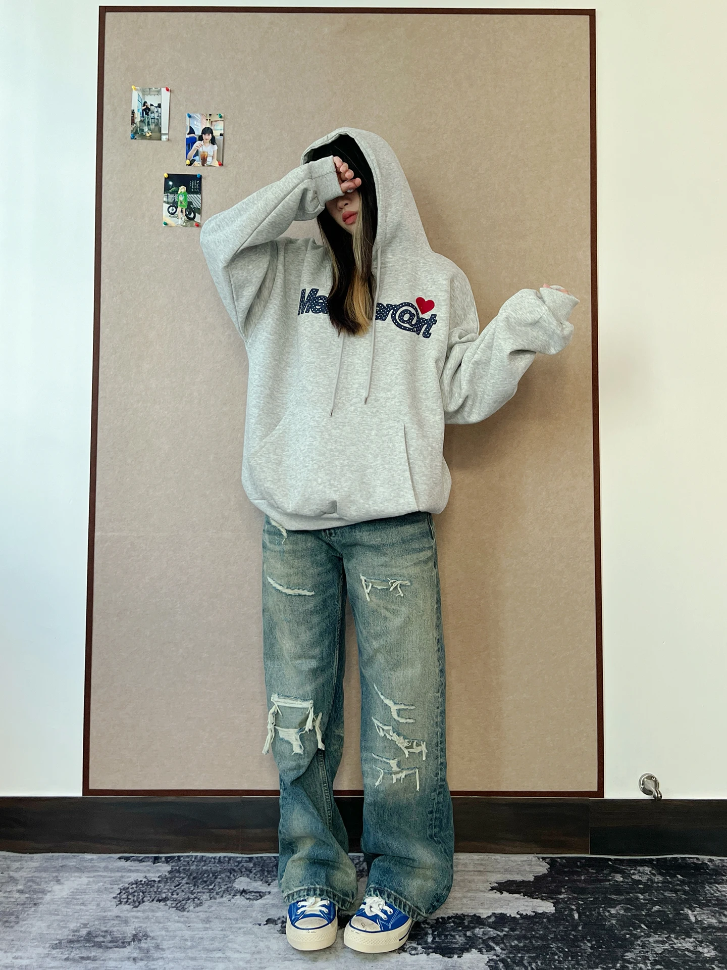Casual American Design Polka Dot Billiard Digital Embroidery Hoodie Sweatshirt Couple Matching Spring Autumn Versatile Hat Shirt - view 3