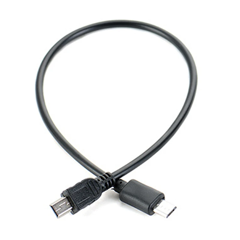 1pc Micro USB męski do Mini USB męski Adapter danych przewód konwertera kabel danych 25cm