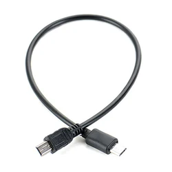 1pc Micro USB męski do Mini USB męski Adapter danych przewód konwertera kabel danych 25cm