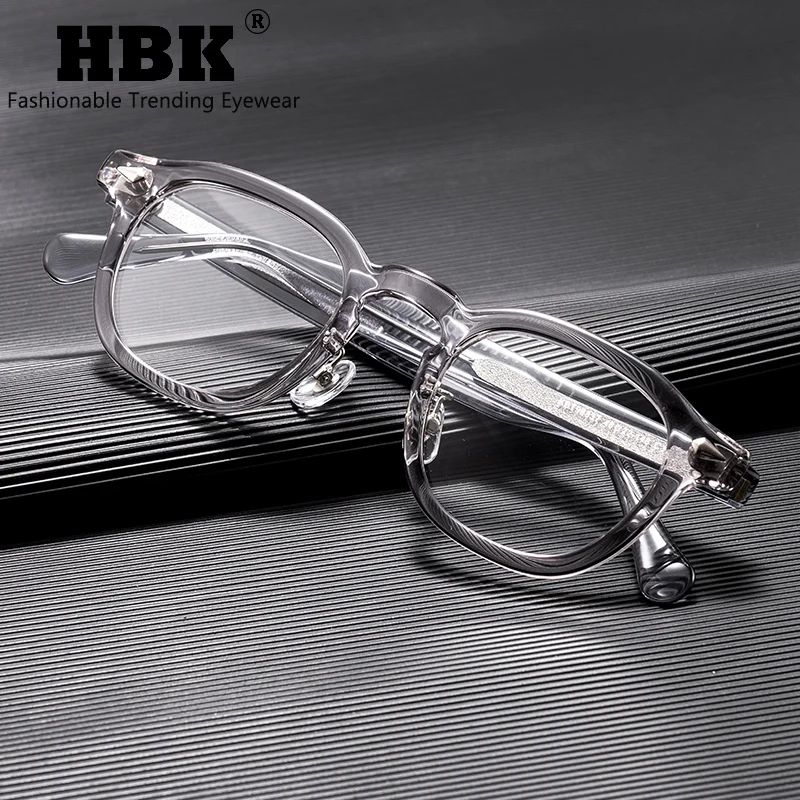 

HBK Simple Anti Blue Light Men's Glasses Round High-Quality Tr-90 Frame Women's Daily Reading Decorative Eyeglasses