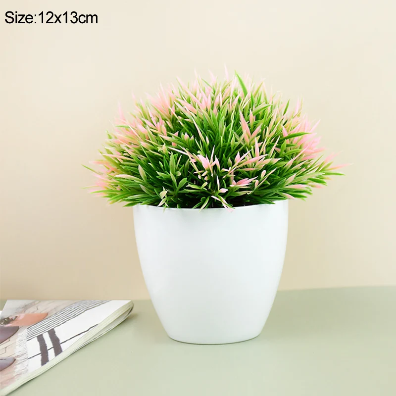Générique – 3 Mini Bonsaïs Répulsifs Moustiques, Poupées Herbe, Avec Plateau, Plante Verte éducative