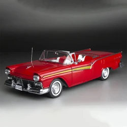 Diecast Original 1/18 Scale 1957 Ford 500 Fairlane Collapsible Roof Simulation Alloy Car Model Static Display Collectible Gift