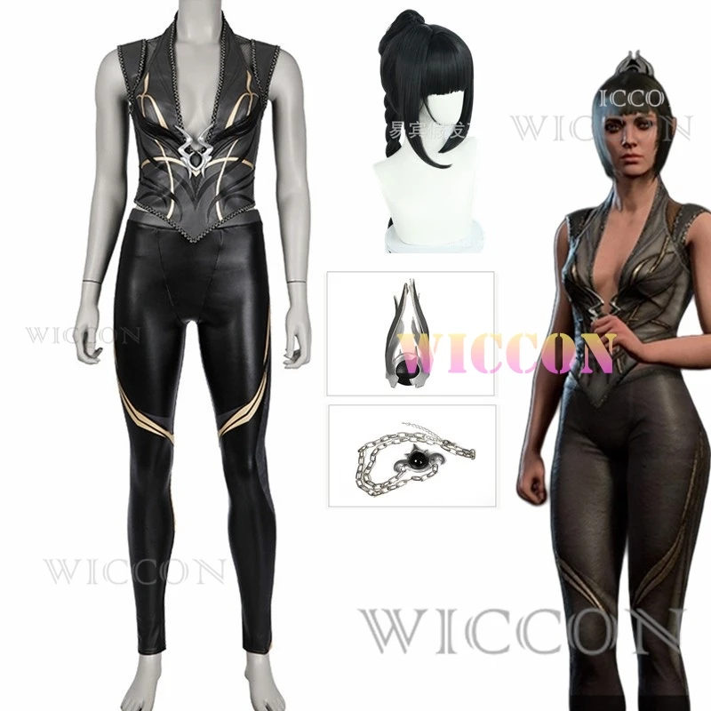 

Baldurs3 Cos Gate Shadowheart Cosplay Costume Fantasia Disguise Adult Women Leather Pants Outfit Female Halloween Carnival Suit