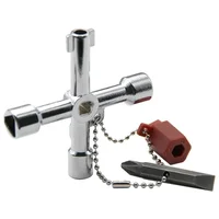 4in1 Silver Key Wrench Electrical Elevator Control Cabinet Valve Inner Triangle Quadrangle Screwdriver Tool Set 5
