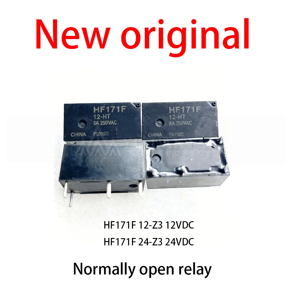 10Pcs/Lot New original HF171F 12-Z3 12VDC HF171F 24-Z3 24VDC Normally open relay
