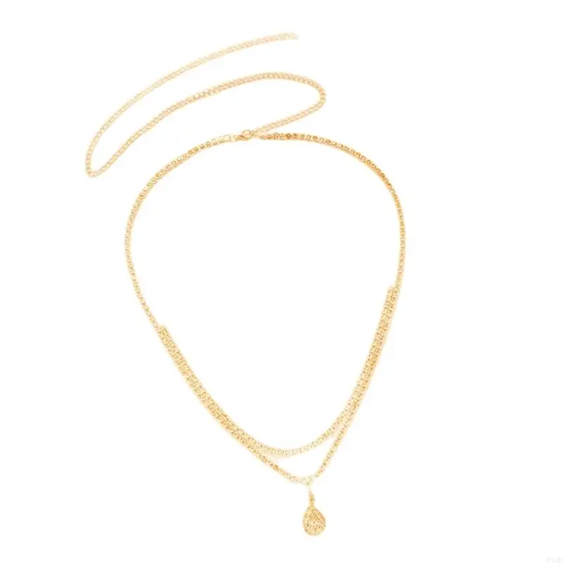 Two Layer Pendant Waist Chain Body Jewelry Copper Design Women’s Fashion Waist Accessories For Everyday Use