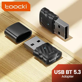 Toocki 블루투스 5.3 USB 어댑터, 노트북 스피커용 동글 어댑터, 무선 마우스 키보드 음악 오디오 리시버, USB 송신기