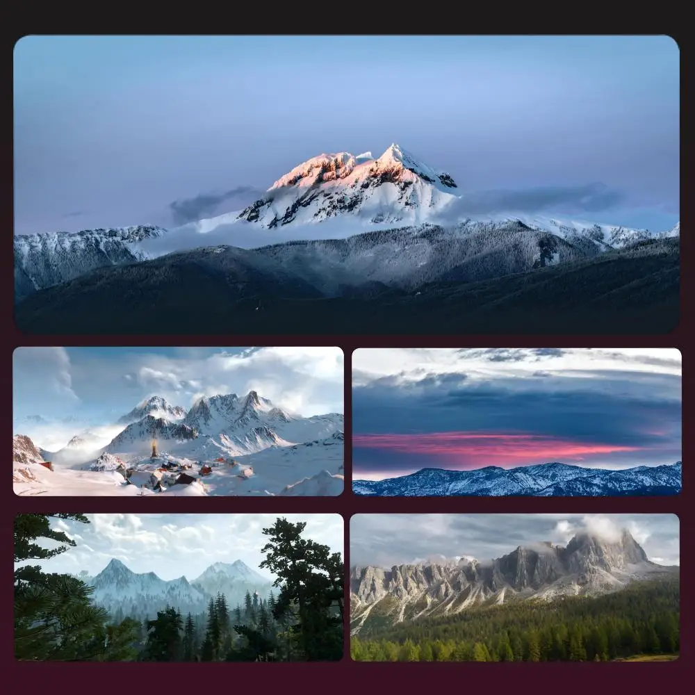 

Snow Mountain Scenery Mousepad Large Computer Gaming Accessories MousePads Desk Mats Anti-slip Laptop Soft Mice Pad Mouse Mat