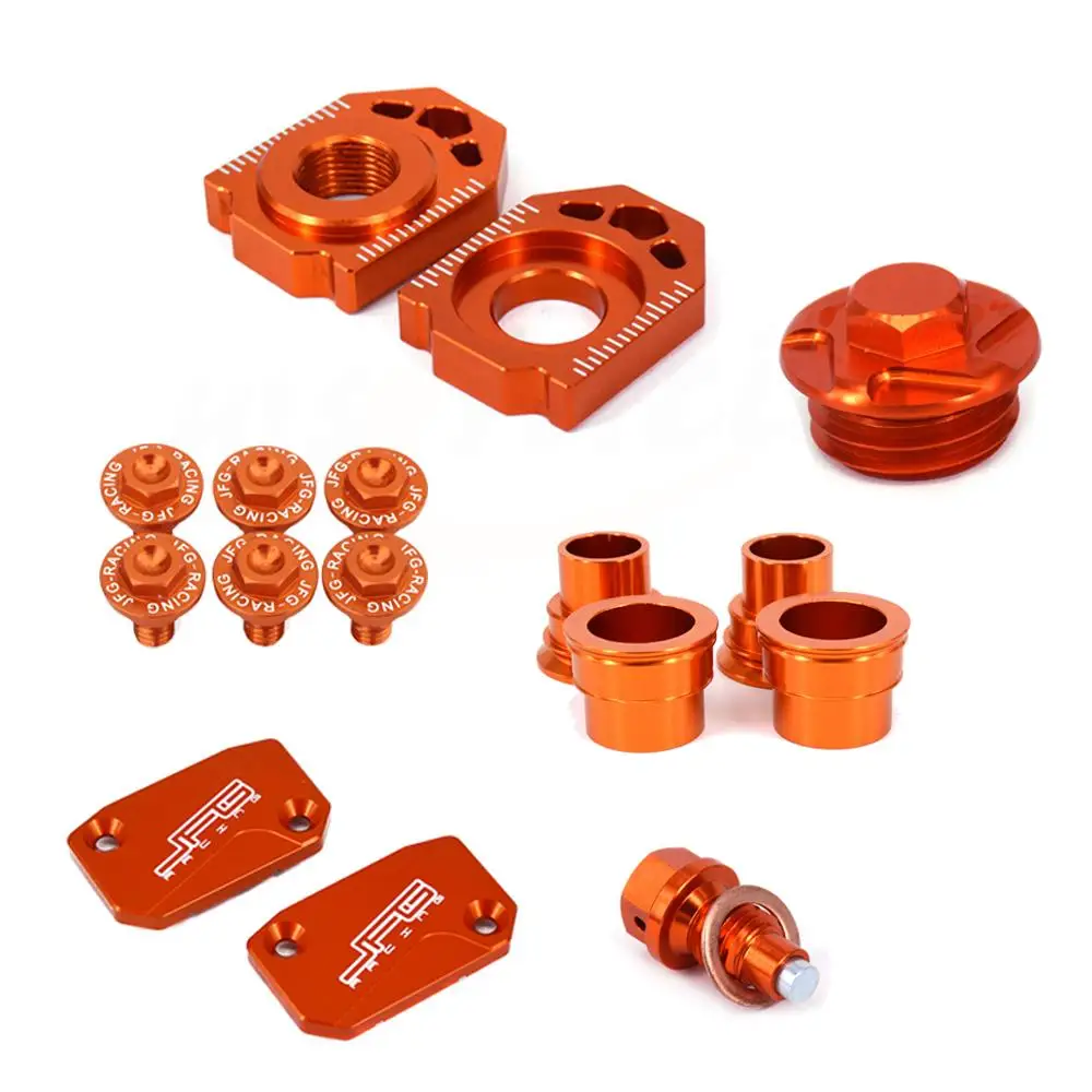 

CNC Axle Block Brake Reservoir Covers Oli Filter Plugs Front Fork Guard Screw Bolts For KTM SXF250 XCF350 EXCF250 SXF XCF EXCF