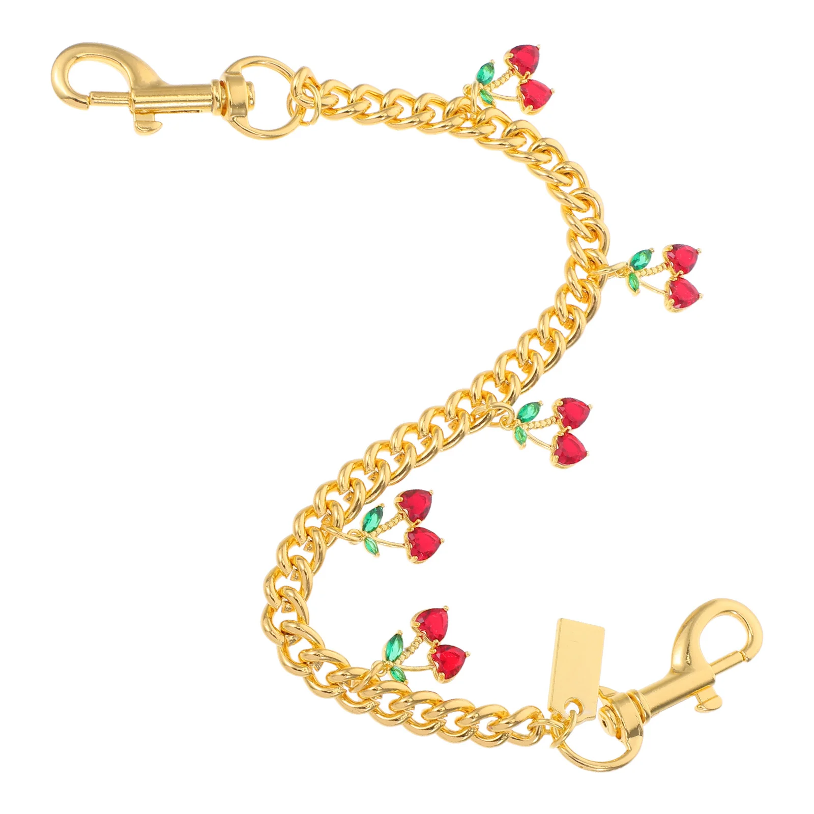 

Cherry Bag Chain Charm Cute Fruit Pendant For Handbags Stylish Purse Strap Extender Lightweight Durable Accessory Women Fashion