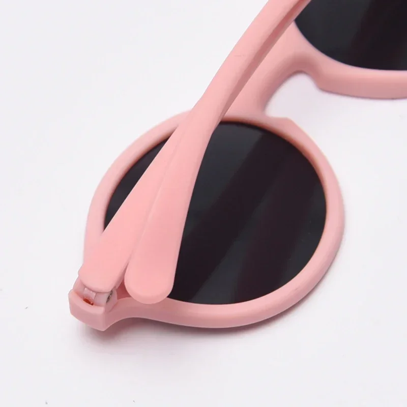 Lunettes de soleil flexibles en gel de pton pour bébé fille, protection UV400, sangle polarisée en TPEE, avec ULen silicone gratuite, de 0 à 4 ans