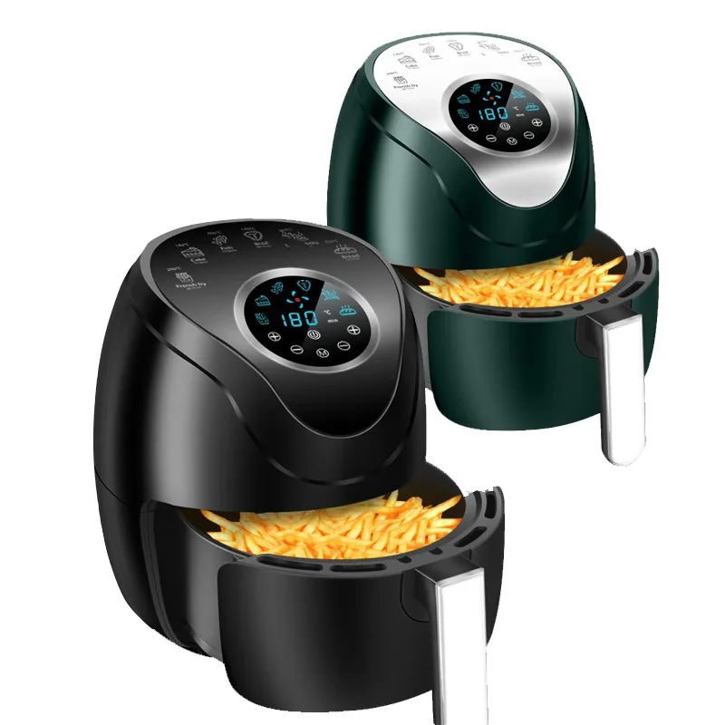 

6L 8L Mini Rack Crest Air Fryer Cooking Baking and Grilling As Seen As Silver Electric LED Digital Color Box + Carton Box 10PCS
