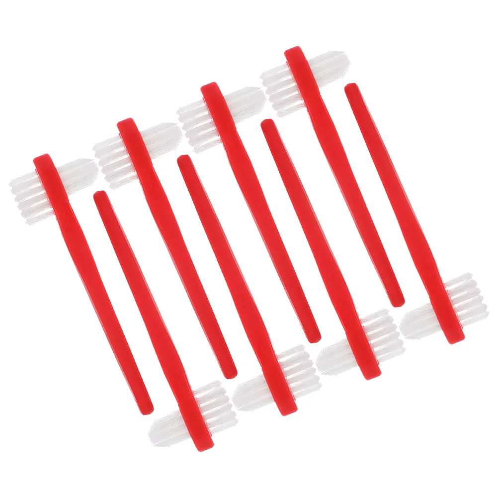 

8 Pcs Denture Toothbrush Dentures Accessories Dental Cleaner Paste Portable Brushes Plastic Hard Travel