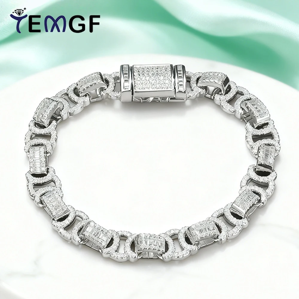 

TEMGF кубинская цепочка шириной 8 мм с инкрустацией цирконом, пара толстых браслетов для женщин и мужчин, сверкающие крутые ювелирные изделия, модные подарки на день рождения