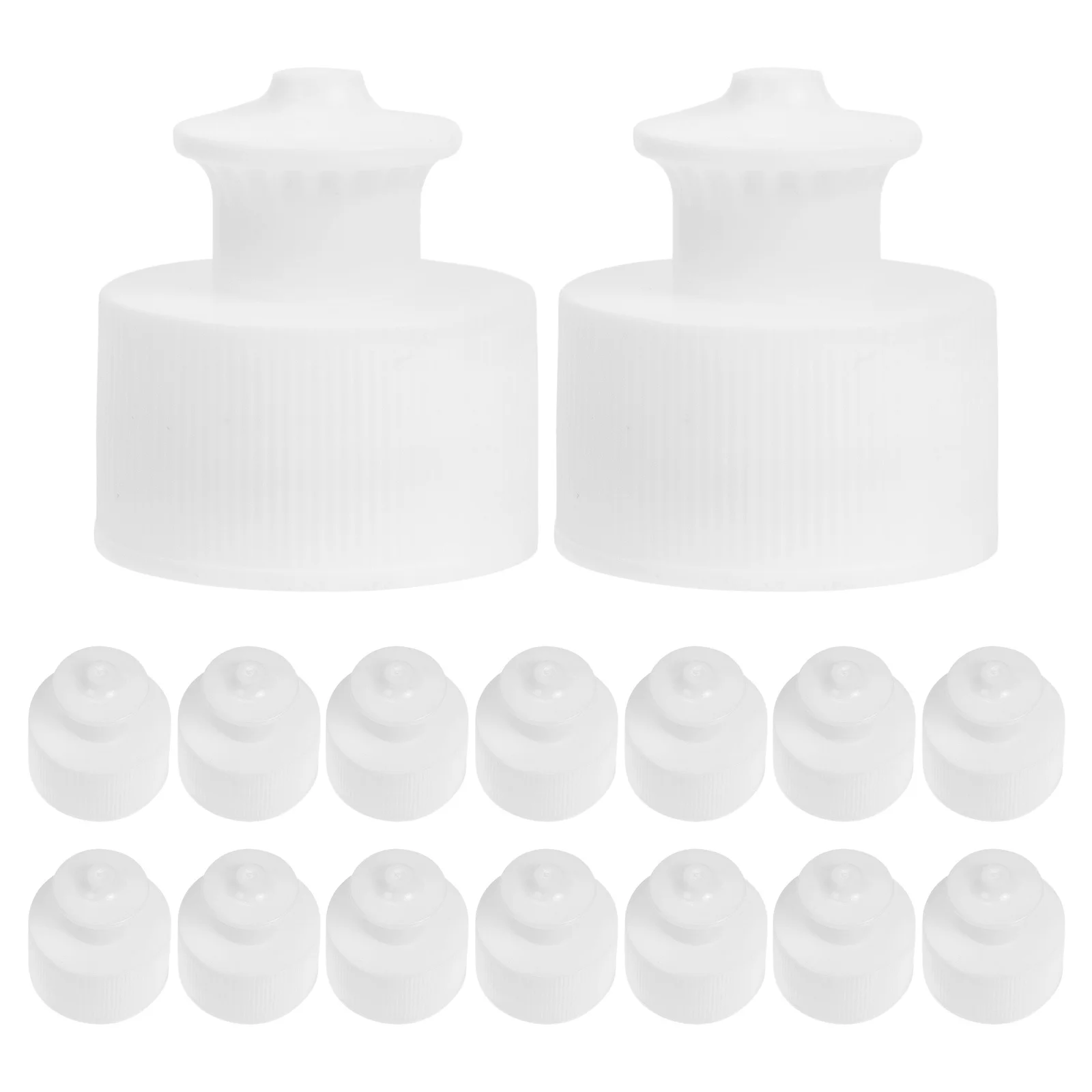 

20Pcs Sports Pull Push Bottle Caps Replaceable Pe Seal Lid Fits 28mm Water Bottles Household Bottle Accessory Sports Accessory