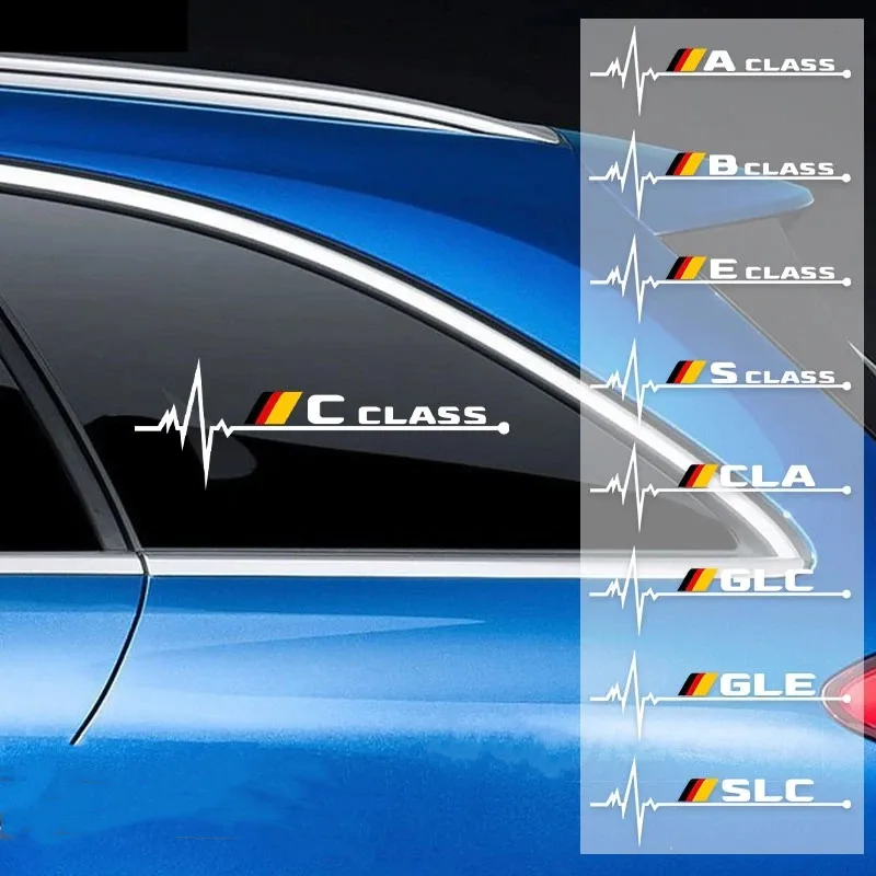 1 Pcs Reflective Car Body Vinyl German Flag Style Decal Window Sticker For Mercedes Benz A B C E S CLA CLS GLA GLC SL ML Class