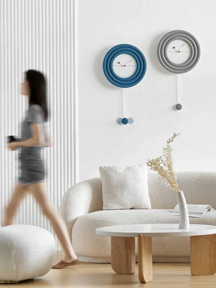 Nordic Pendulum Wall Clock Modern Design Luxury Large Silent Wall Watch Mechanism Clocks Wall Home Decor Living Room Decoration