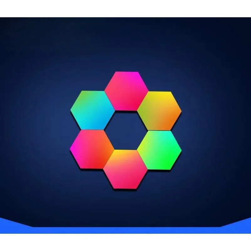 أضواء الغلاف الجوي حار بيع ذكي واي فاي لوحة ضوء غريبة أضواء الكم التحكم عن بعد لاقط الربط أضواء الجدار DIY