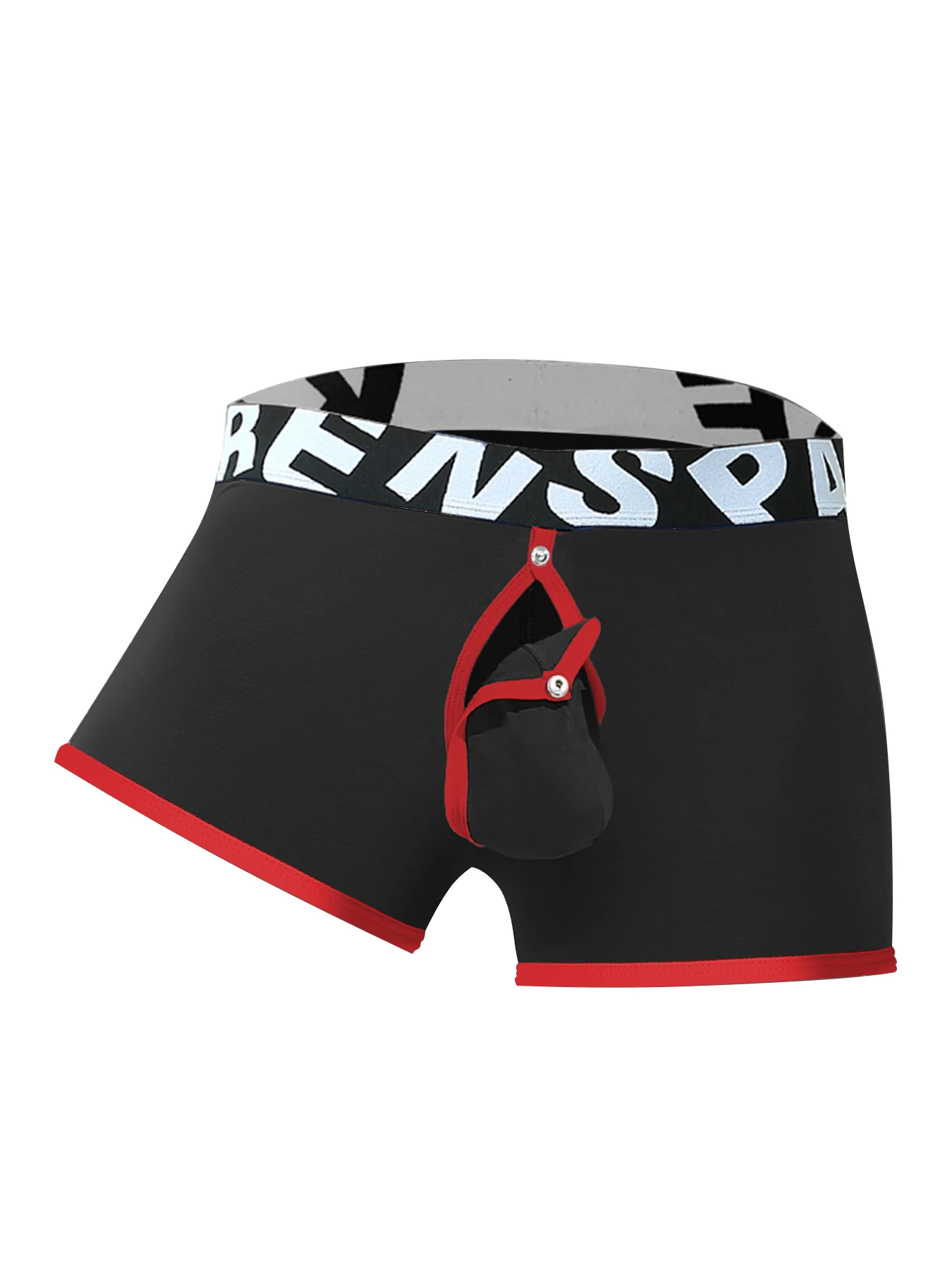 Mens Sexy Boxer Underwear Open Back Underpants Removable U Convex Pouch Panties Middle Waist Knickers Promotional offer 1pcs