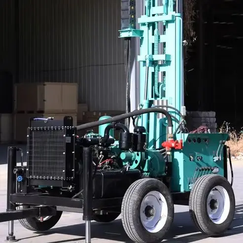 

Customized Cost-effective Wheeled Water Well Drilling Rig Hydraulic Transmission Diesel Power Portable Drilling Machine