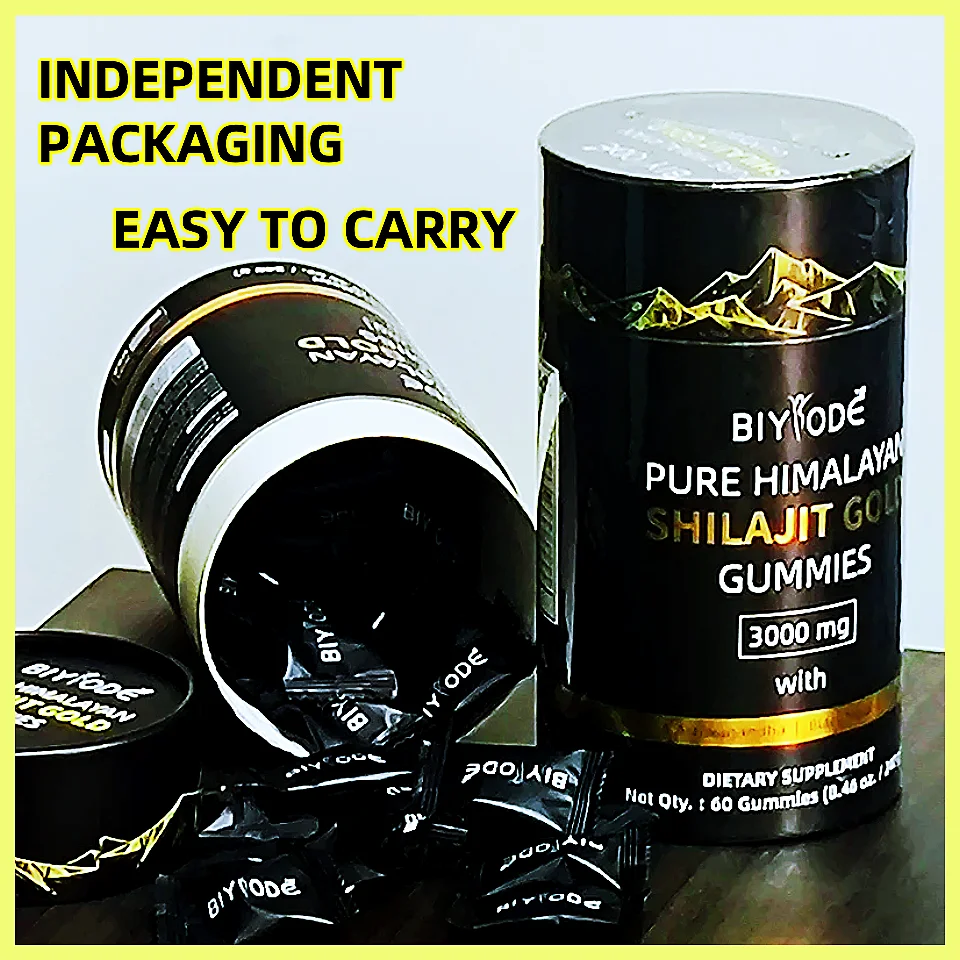 Himalayan Shilajit Resin Gummies 85+Trace Minerals Energy Boost Help With Muscle Recovery Reduce Fatigue Easy To Use