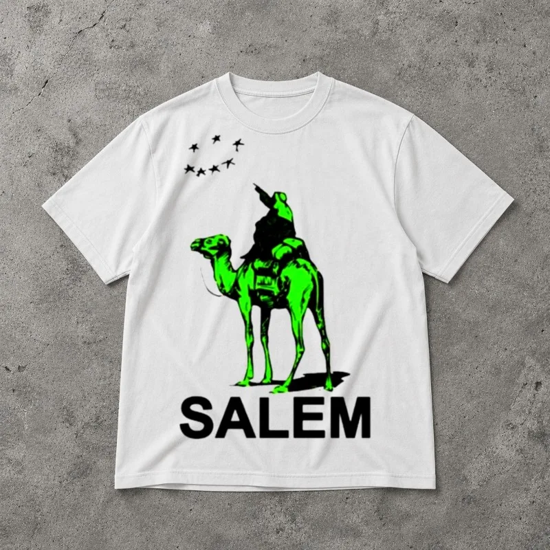 Salem Band Silk Road Shirt, Underground Music Graphic Tee Summer unisex Loose and Breathable cotton T-shirt Top