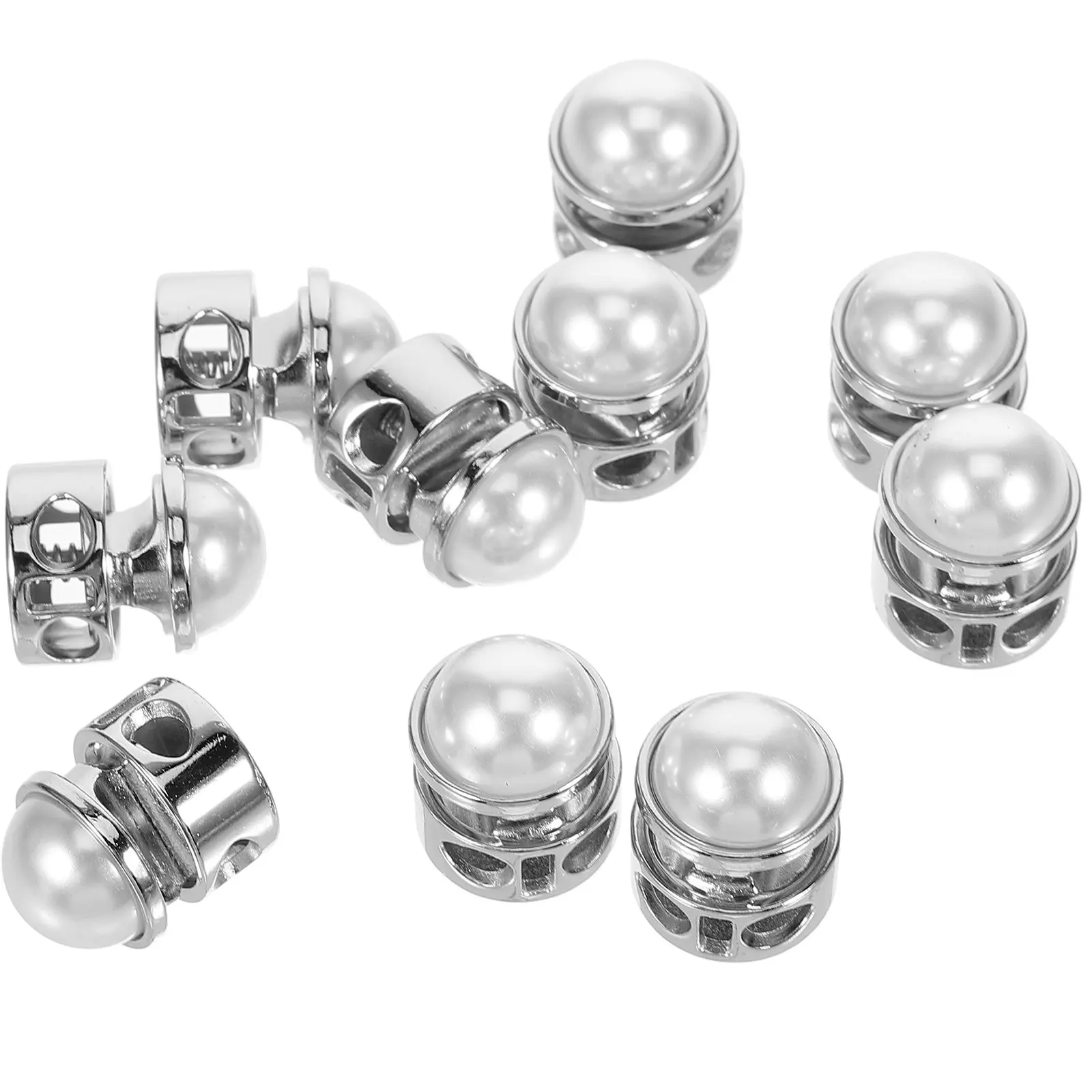 10Pcs Metal Spring Buckles Cord Locks for Drawstrings Lightweight Portable Easy Install Firm Grip Smooth Surface No Scratch