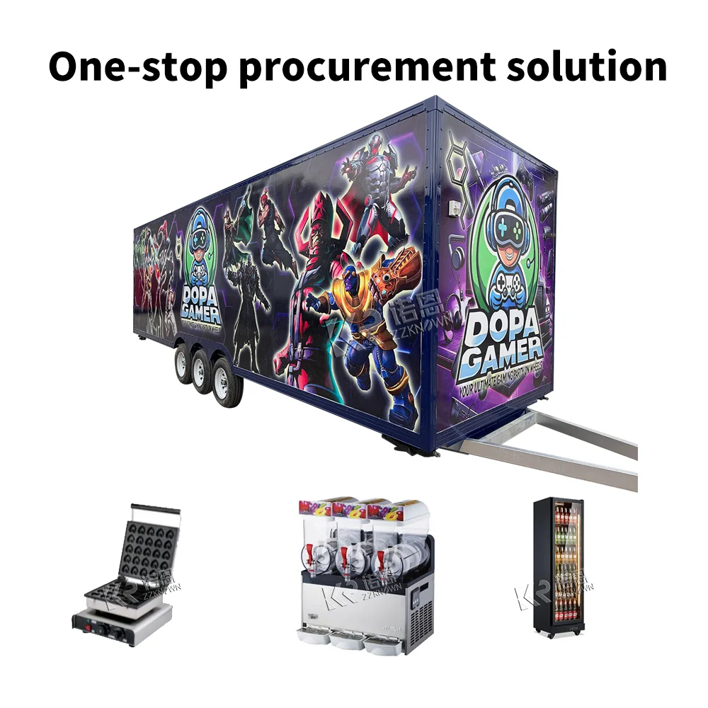 Concessie Catering Mobiele bar Bbq Voedselaanhangwagen Uitgeruste ijskoffie Fastfoodtruck voor catering buitenevenementen